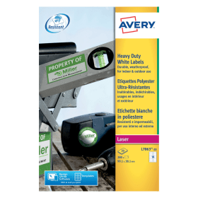 Avery Label Heavy Duty Laser 99.1mm x 38.1mm White 280 Pack 109256 F