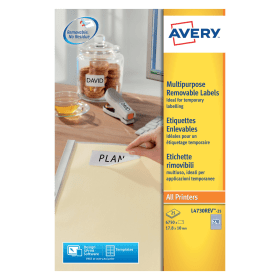 Avery Laser Mini Labels 17.8mm x 10mm 270 Per Sheet White 6750 Pack 136394 F