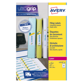 Avery Laser Ring Binder Label 100mm x 30mm 18 Per Sheet White 450 Pack 104547 F