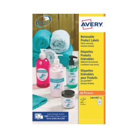 Avery Removable Labels 37mm Diameter 24 Per Sheet White 600 Pack 533105 F