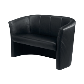 Avior 2 Seat Tub Sofa Vinyl 1240mm x 615mm x 770mm Black 192121 F