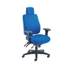 Avior Elbrus High Back Operator Chair 650mm x 678mm x 678mm Blue 411609 F