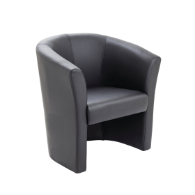 Avior Vinyl Tub Chair 735mm x 615mm x 770mm Black 102964 F