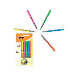 BIC Highlighter Grip Chisel Tip Assorted Pack of 894324