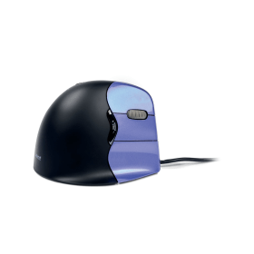 BakkerElkhuizen Evoluent 4 Small Right Handed Vertical Wired Mouse Black Purple 817840 F