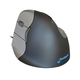 BakkerElkhuizen Evoluent4 Left Handed Vertical Medium Wired Mouse Black Grey Silver 596892 F
