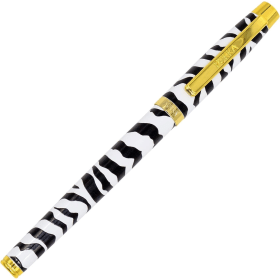 Ballpoint Pens Pukka Wild Premium Ballpoint Zebra Pen 0.7mm Line Black 918325 F