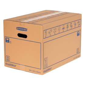 Bankers Box Double Wall SmoothMove Standard Moving Box 350mm x 350mm x 550mm Brown 10 Pack 498247 F