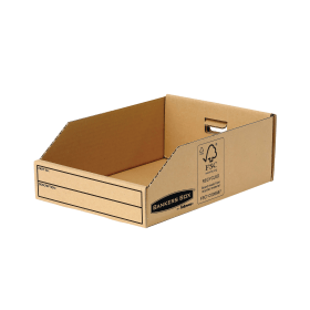 Bankers Box Earth Series Parts Bin 200mm Brown 50 Pack BB88046 F
