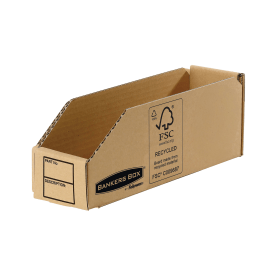 Bankers Box Earth Series Parts Bin 76mm Brown 50 Pack BB88043 F