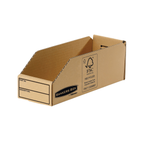 Bankers Box Earth Series Parts Bin 98mm Brown 50 Pack BB88044 F