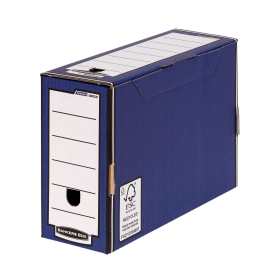 Bankers Box Premium Transfer File A4 Foolscap Blue White 10 Pack 126487 F