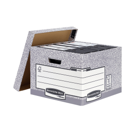 Bankers Box Storage Box Large Grey 10 Pack 104705 F