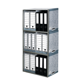 Bankers Box System Stax File Storage System Grey 5 Pack 149373 F