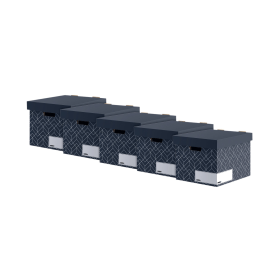 Bankers Urban MidnightB Storage Box Blue 5 Pack 607153 F