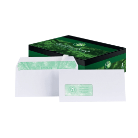 Basildon Bond Peel and Seal DL Windowed Wallet Envelope 120gsm White 500 Pack 113356 F