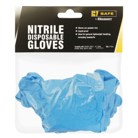 Beeswift B Safe Nitrile Disposable Glove Blue XL 5 Pack 782174 F