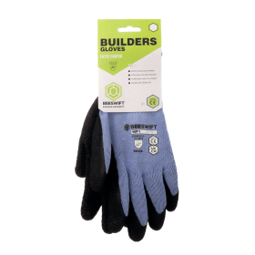 Beeswift Builders Latex Gloves Black Large 782156 F