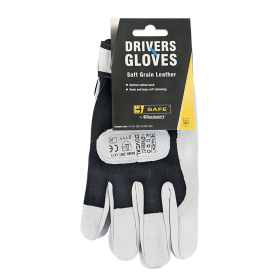 Beeswift Drivers Gloves Soft Grain Leather Black Large 782165 F