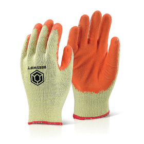 Beeswift Economy Grip Gloves Orange Size XL 10 Pack 611939 F