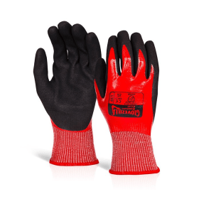 Beeswift GlovesZILLA Waterproof Nitrile Cut D Gloves Red Large 10 Pack 796701 F