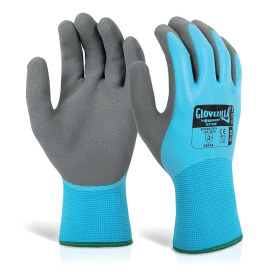 Beeswift Gloveszilla LatexF C Water Resistant Gloves Blue Small 10 Pack 782997 F