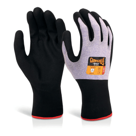 Beeswift Gloveszilla Nitrile Foam Nylon Gloves Purple Medium 10 Pack 783006 F