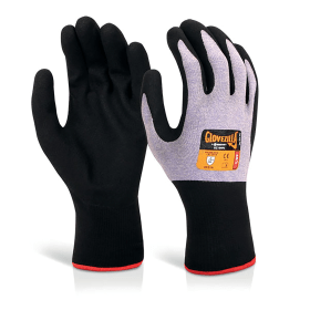 Beeswift Gloveszilla Nitrile Foam Nylon Gloves Purple Small 10 Pack 783007 F