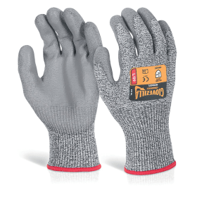 Beeswift Gloveszilla PU Palm Coated Gloves Grey Small 782982 F