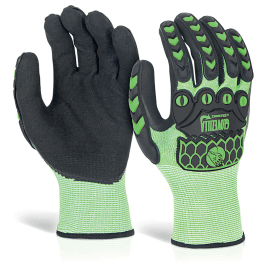 Beeswift Glovezilla Sandy Nitrile Coated Gloves Green Medium 783032 F