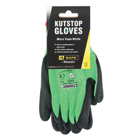 Beeswift Kutstop Micro Foam Nitrile Gloves Green Large 782163 F