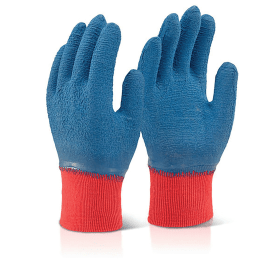 Beeswift Latex Fully Coated Gripper Gloves Blue XL 509741 F