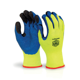 Beeswift Latex Thermo Star Fully Dipped Gloves Saturn Yellow XXL 510885 F