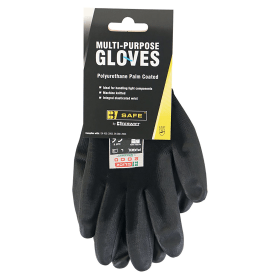 Beeswift Multipurpose PU Palm Coated Gloves Black L 782158 F