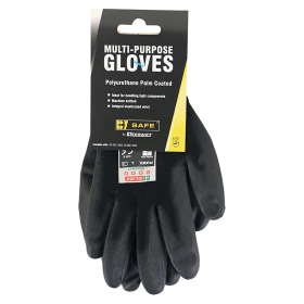 Beeswift Multipurpose PU Palm Coated Gloves Black XL 782159 F