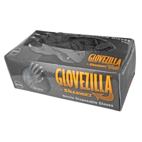 Beeswift Nitrile Disposable Gripper Gloves Powder Free Black M 1000 Pack 512483 F