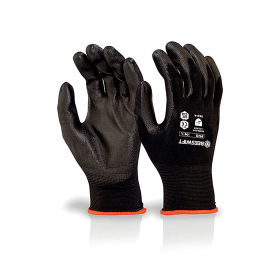 Beeswift PU Coated Gloves Black Large 512491 F