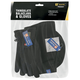 Beeswift Thinsulate Balaclava And Gloves Set Black One Size 782187 F