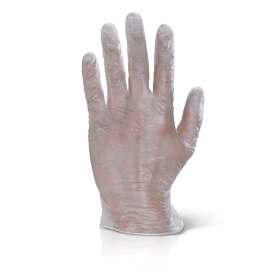 Beeswift Vinyl Disposable Powder Free Gloves Clear Large 1000 Pack 784537 F