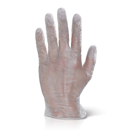 Beeswift Vinyl Disposable Powder Free Gloves Clear XL 1000 Pack VDGPFXL 784540 F