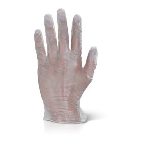 Beeswift Vinyl Examination Gloves Clear Medium 1000 Pack VDGM 784532 F