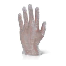 Beeswift Vinyl Examination Gloves Clear XL 1000 Pack VDGXL 784542 F