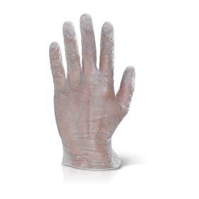 Beeswift Vinyl Gloves Powder Free Clear Medium 1000 Pack VDGPFM 784538 F