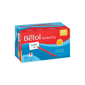 Berol Handwriting Pen 0.7mm Black 200 Pack 391614 F