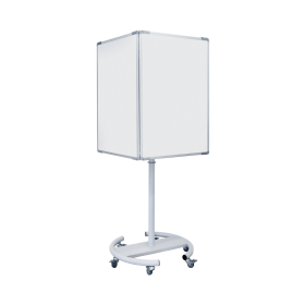 Bi Office 4 Sided Mobile Information Board Magnetic Surface 650mm x 910mm 753201 F