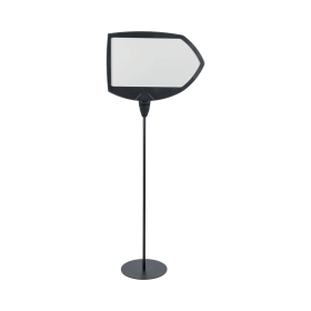 Bi Office Black Arrow Floor Sign Magnetic Drywipe Surface 594172 F