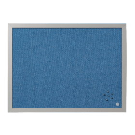 Bi Office Blue Fabric Noticeboard Pearl Frame 600mmx 450mm 364805 F