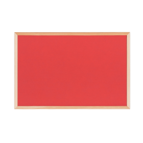 Bi Office Double Sided Board Cork Red Felt Pine Frame 600mm x 400mm 753145 F