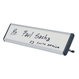Bi Office Drywipe Desk Nameplate 60mm x 220mm x 20mm White 367288 F