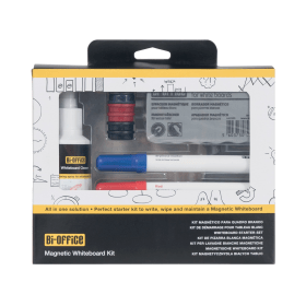 Bi Office Drywipe Magnetic Whiteboard Kit KT1010 399152 F